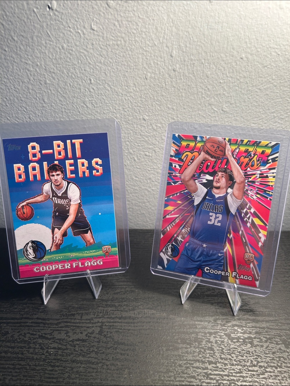 Cooper Flagg 8-Bit Ballers & Power players Rookie Card set Dallas Mavericks Topp